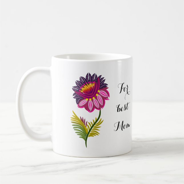 Beautiful flower coffee mug (Left)