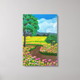 Beautiful Flower Field Canvas Print