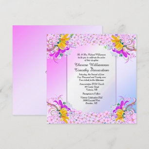 Beautiful Flower Garden Wedding Invitation