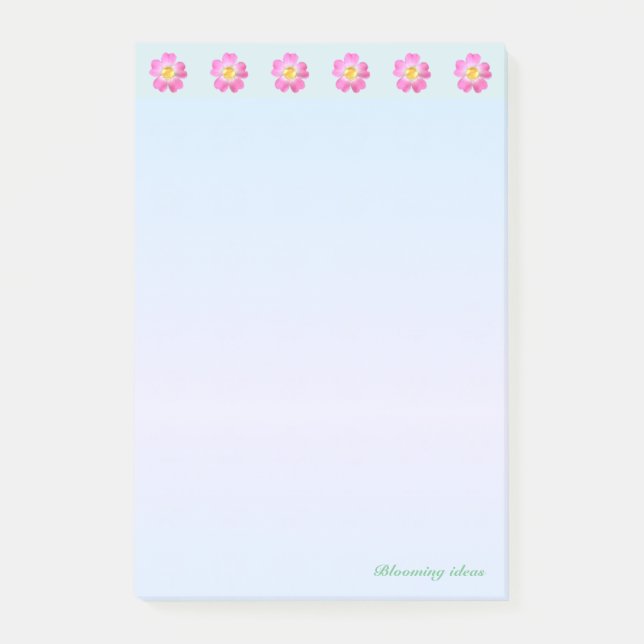 Beautiful Flower Header Post-it Notes (Front)