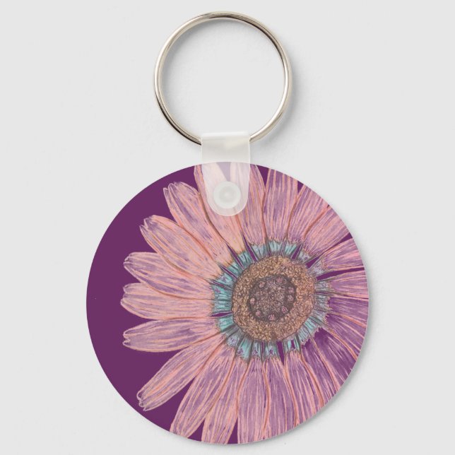 Beautiful Flower Key Ring (Front)