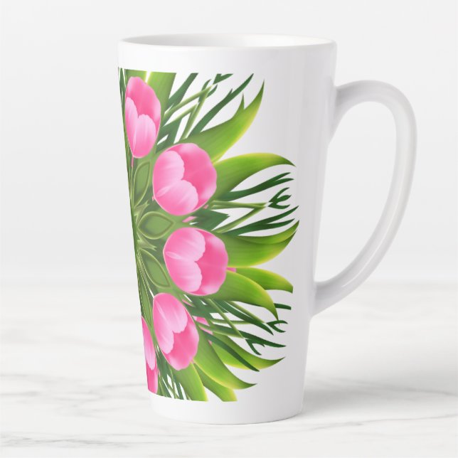 Beautiful Flower Mandala Design-79358 Latte Mug (Right)