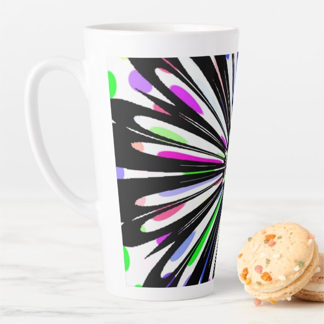  beautiful flower mandala design latte mug (In Situ)