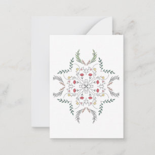Beautiful flower pattern, mandala card