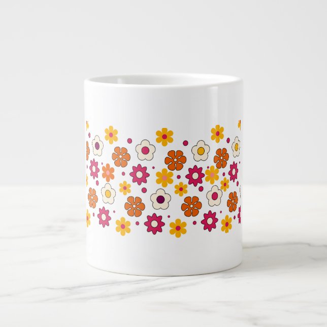 Beautiful flower pattern mug (Front)