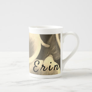 Beautiful Flower Personalised Bone China Mug