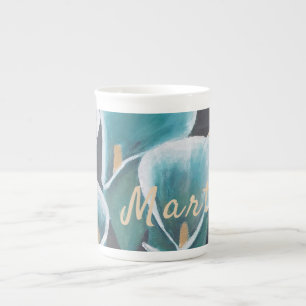 Beautiful Flower Personalised Bone China Mug