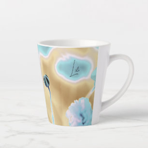 Beautiful Flower Print Small Latte Mug