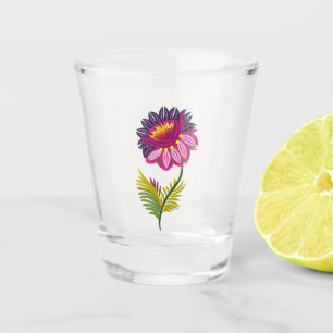 Beautiful flower shot glass