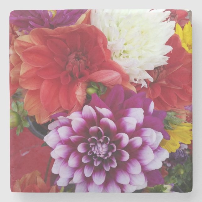 Beautiful Flower Stone Coaster (Front)