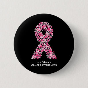 Beautiful Flower World Cancer Day Awareness 1  6 Cm Round Badge