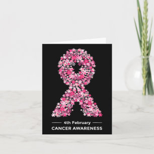 Beautiful Flower World Cancer Day Awareness 1 Card
