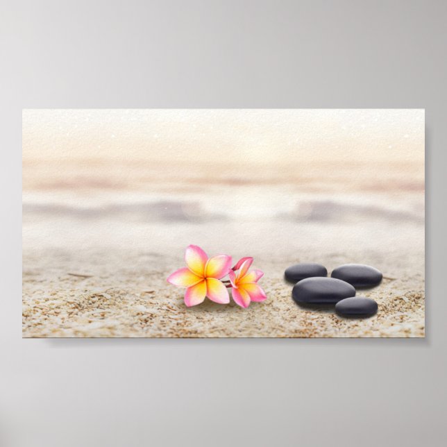 Beautiful Flower, Zen Stones Poster (Front)