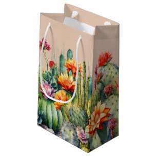Beautiful Flowering Cacti Small Gift Bag