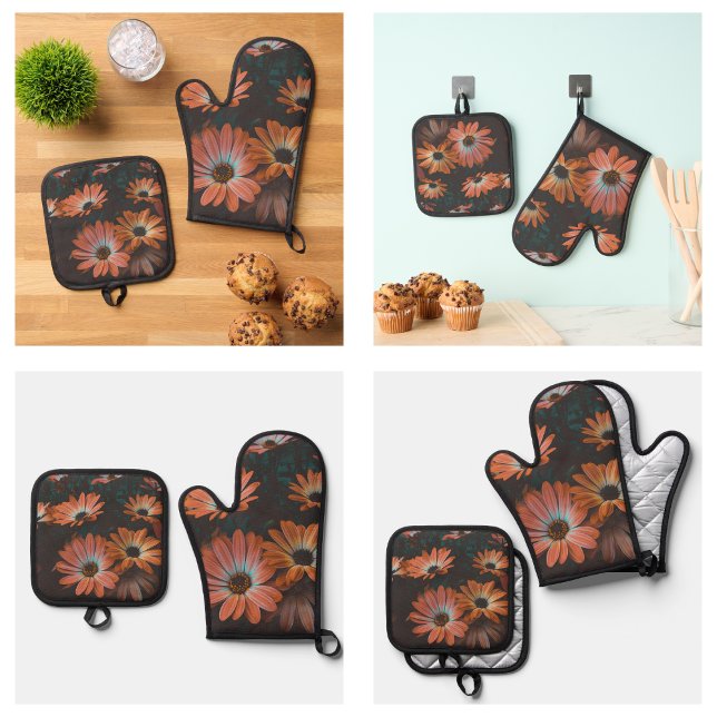 Beautiful Flowering Modern Oven Mitt & Pot Holder Set (Beautiful Flowering Modern Oven Mitt & Pot Holder Set
)