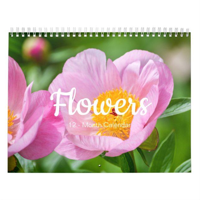 Beautiful FLOWERS 12-Month Calendar (Cover)
