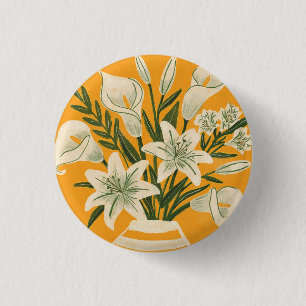 Beautiful Flowers 3 Cm Round Badge