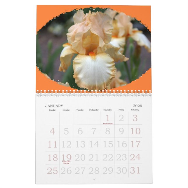 Beautiful Flowers all Year Long Calendar (Jan 2026)