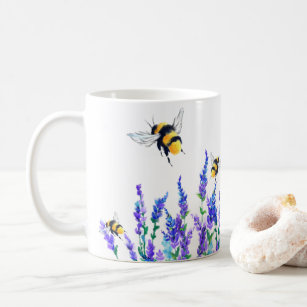 Beautiful Flowers and Bees Coffee Mug