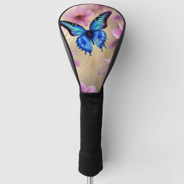 Beautiful Flowers and Butterfly  Golf Head Cover (Front)