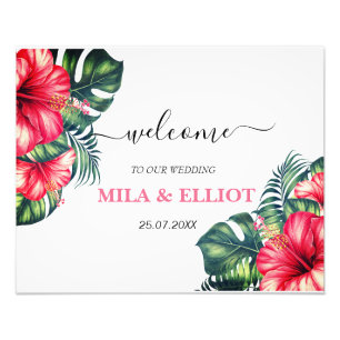 Beautiful flowers and eucalyptus poster
