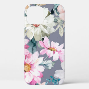 Beautiful flowers and leaves paintedart,flower,abs iPhone 12 case