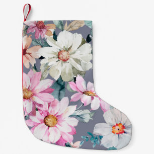 Beautiful flowers and leaves paintedart,flower,abs small christmas stocking