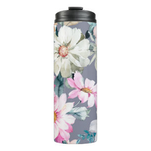 Beautiful flowers and leaves paintedart,flower,abs thermal tumbler