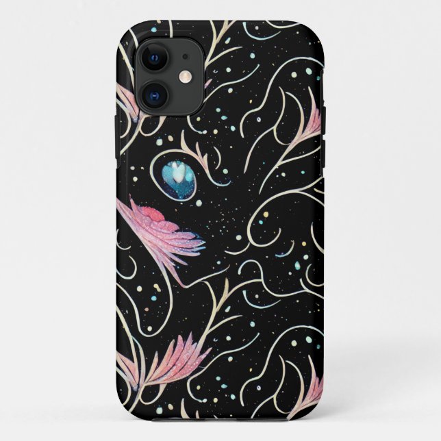 Beautiful Flowers and Swirls Pattern Case-Mate iPhone Case (Back)