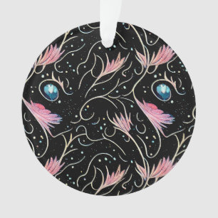 Beautiful Flowers and Swirls Pattern Ornament