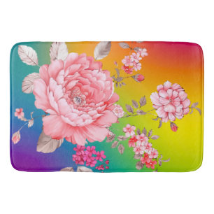 Beautiful flowers bath mat