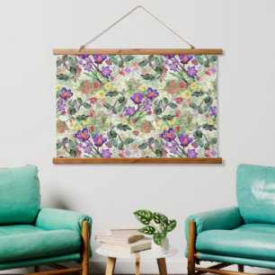 Beautiful Flowers Blooming Summer Garden           Hanging Tapestry