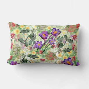 Beautiful Flowers Blooming Summer Garden           Lumbar Cushion
