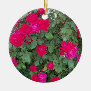 Beautiful Flowers Ceramic Ornament
