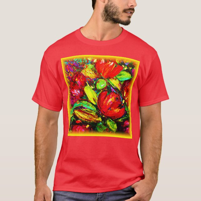 "Beautiful Flowers" Cute Art. Buy Now T-Shirt (Front)