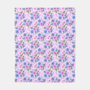 Beautiful Flowers Floral Pattern-36841 Fleece Blanket
