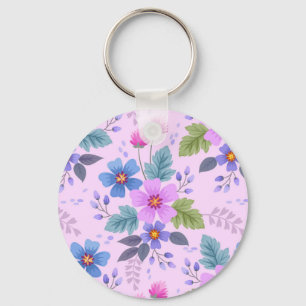 Beautiful Flowers Floral Pattern-36841 Key Ring