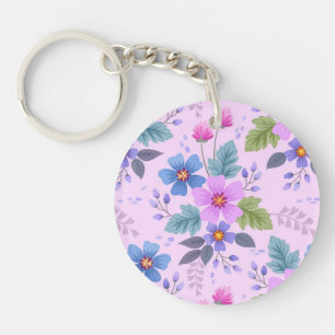 Beautiful Flowers Floral Pattern-36841 Key Ring