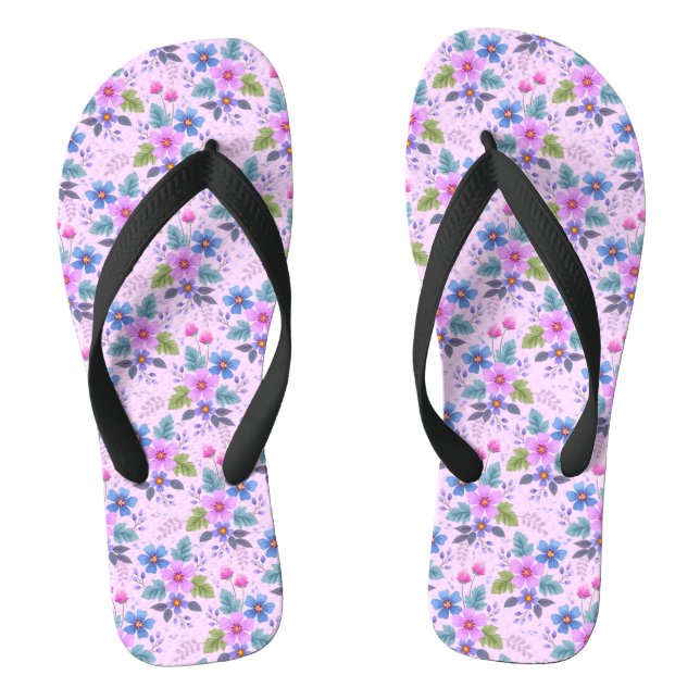 Beautiful Flowers Floral Pattern-36841 Thongs (Footbed)