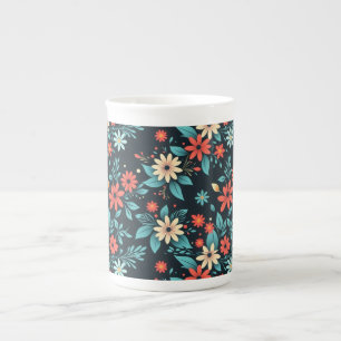 Beautiful Flowers Floral Pattern Bone China Mug