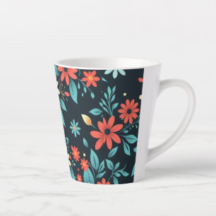 Beautiful Flowers Floral Pattern Latte Mug