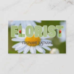 Beautiful flowers for floristic and garden experts business card