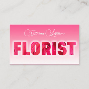 Beautiful flowers for floristic and garden experts business card