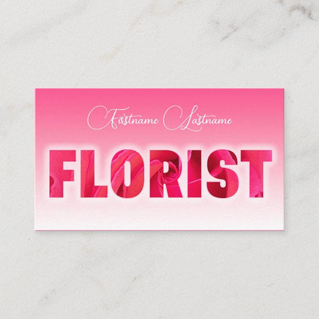 Beautiful flowers for floristic and garden experts business card (Front)