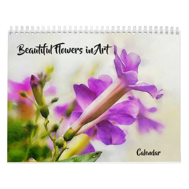 Beautiful Flowers in Art Calendar (Cover)