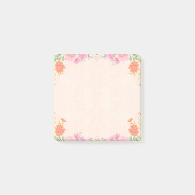 Beautiful Flowers in Pastel Colours Notes (Front)