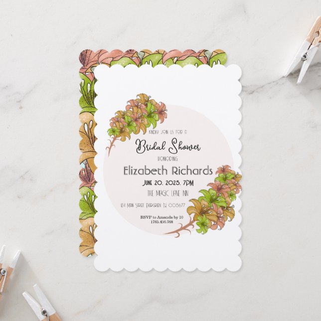 Beautiful flowers invitation (Front/Back In Situ)