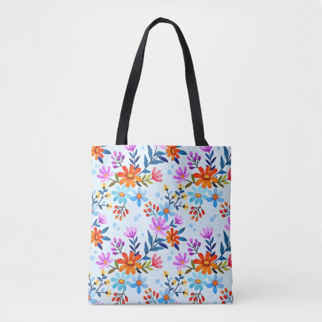 Beautiful Flowers Leaves Pattern-6587 Tote Bag (Front)