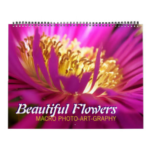 Beautiful Flowers Macro 12-Month Wall Calendar