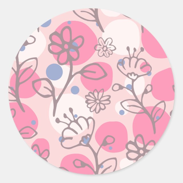 beautiful flowers ,nature  classic round sticker (Front)